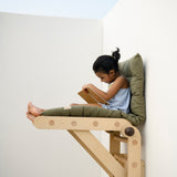 Transformable Pikler jungle gym in wall mounted position