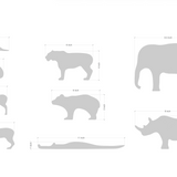 Wooden Animals from the Jungles of India - Full Set