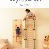 Playroom Set | Pikler Jungle Gym with Rock Climbing Board
