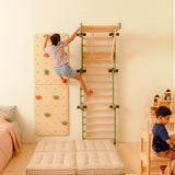 Playroom Set | Pikler Jungle Gym with Rock Climbing Board