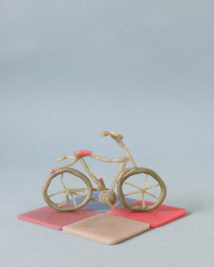 modelling beeswax, open ended waldorf toy organic beeswax toy handmade in india, art materials, 12 pastel colours, bicycle