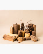 tree blocks nature blocks natural toys wooden toys waldorf toys steiner education loose parts play, open ended toys, natural materials, imaginative play