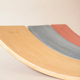 Curvy board 2.0 (Cork-Lined Balance Board in Madder Red)